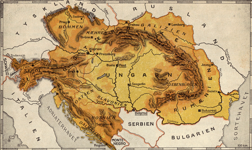 Landkarte Österreich-Ungarn