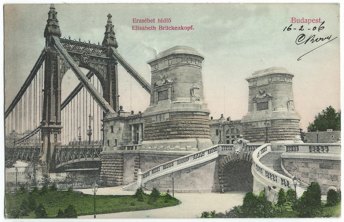 Postkarte Budapest Brückenkopf