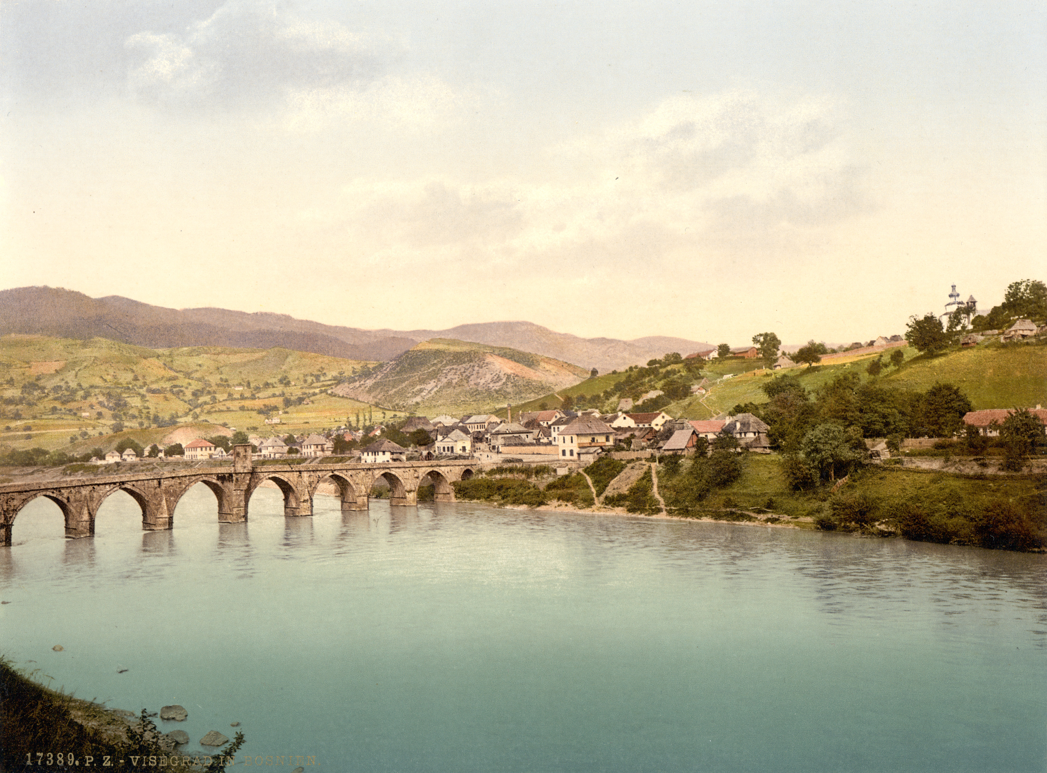 Postkarte Višegrad Brücke